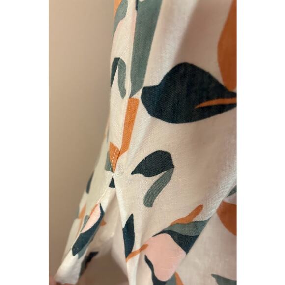 Rachel Zoe Floral Linen Button Front Mini Shirt Dress Size Small - Picture 4 of 8